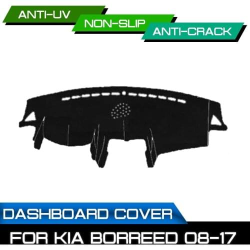 Car Dashboard Mat for KIA Borreed 2008 2009 2010 2011 2012 2013 2014-2017 Anti-dirty Non-slip Dash Cover Mat UV Protection Shade
