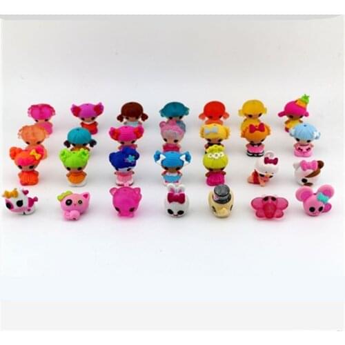 50 PCS/LOT MGA Mini Lalaloopsy Dolls 3cm For Girl Toy PlayHouse Each Unique Action Collection Figure Boneca Toys