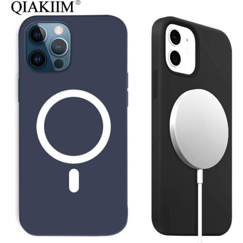 Support Wireless Charging Phone Cases For For iPhone 12 Mini 12 Pro Max 12Pro Magnetic Case For Magsafe Charger Back Cover Funda