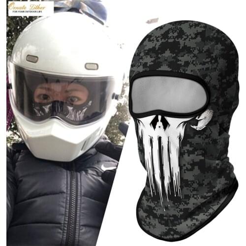 Punisher Mask Bandana Camo Balaclava Venom Headband Full Face Cover Head Scarf Bicycle Buff Hood Cycling Facemask Sport Summer