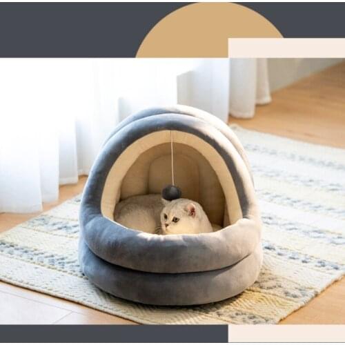 Lovely Warm Soft Cat Bed House Cat Bed Winter Pet Dog Nest Summer Winter Round Cat Small Dog Home Mats Pet Supplies