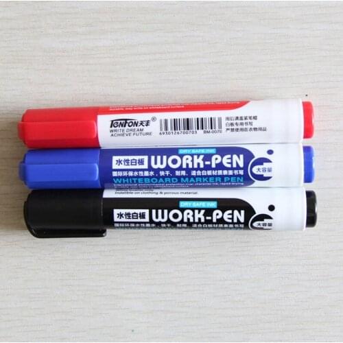 12pcs Great Capacity Marker Pen Multi Function Erased Round Head WhiteBoard Pens 3 Color selected Escolar Material & Office