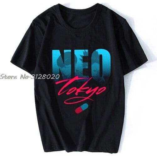 Men Clothes Neo Tokyo Street Race T-shirt Short Sleeve Japanese Famous Anime Men Shirt Akira T Shirt Vintage