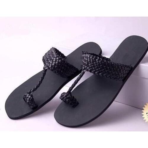 Slipper men summer mens flip-flops Fashionable man slipper summer cool slipper knit flip-flops man beach Roman slipper men