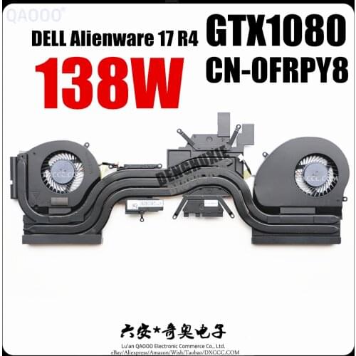 New Cpu Fan For Dell Alienware 17 R4 17R5 P31E CPU Cooling Fan Gpu Fan MG75090V1-C060-S9A MG75090V1-C070-S9A