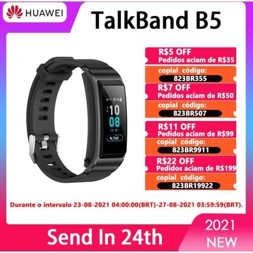 NEW Huawei Talkband B5 Bluetooth Smart Bracelet Wearable Sports Wristbands Touch AMOLED Screen Call Earphone