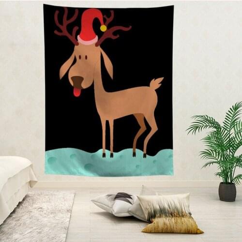 Custom Christmas deer Hanging Tapestry Home Party Decoration Tapestries Photo Background Cloth Table Cloth Wall Tapes