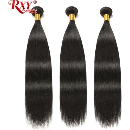 Straight Hair Bundles 3/4 Bundles Deals Peruvian Hair Bundles Weaves 8-28inch Top Human Hair Bundles RXY Remy Hair Extensions