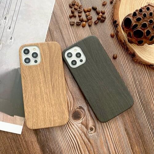 Luxury Shockproof Soft Wood Grain PU Leather Phone Case For iPhone 12 Pro Max 11 XR 8 Plus Cellphone Back Cover Fundas Coque Bag