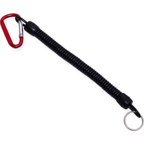 Fishing Lanyard Elastic Fishing Rope for Connecting Fishing Tool Carabiner Retention Rope Fishing Tackle Random Color