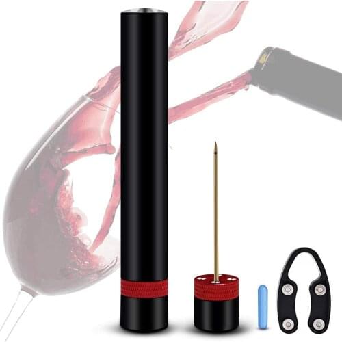 Air Pump Wine Opener Set Portable Stainless Steel Corkscrew Wine Accessories Air Pressure Openers Cork Remover with Foil Cutter