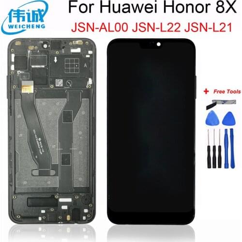 6.5" For Huawei Honor 8X LCD Touch Screen Digitizer Assembly + Frame for Honor 8 X Display Replace JSN-L21 L42 lcd
