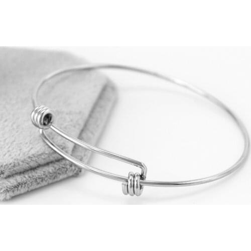 Risul women bracelet Expandable Wire Adult Bangles Adjustable Stainless Steel high qulity Wrist Bracelet
