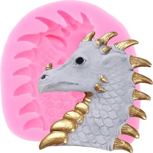 3D Dinosaur Silicone Molds Baby Birthday Fondant Cake Decorating Tools Soap Resin Polymer Clay Candy Chocolate Moulds