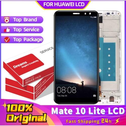 5.9" Original Amoled Display for HUAWEI Nova 2i LCD Touch Screen with Frame For HUAWEI Mate 10 Lite LCD Nova 2i Display RNE-L21