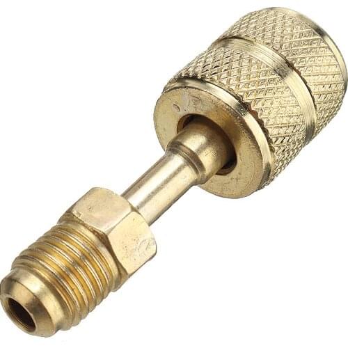 R410a Adapter Durable Split Ductless Service Port Adapter 5/16" SAE Female To 1/4" SAE Male For Air Conditioning Systems