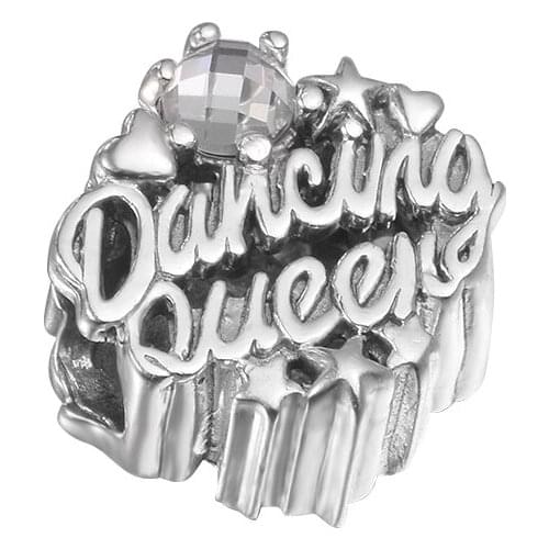 S925 Silver Beads Fit Pandora Bracelet Original Openwork Dancing Queen Charm DIY Jewelry For Women Ladies Gift 021426