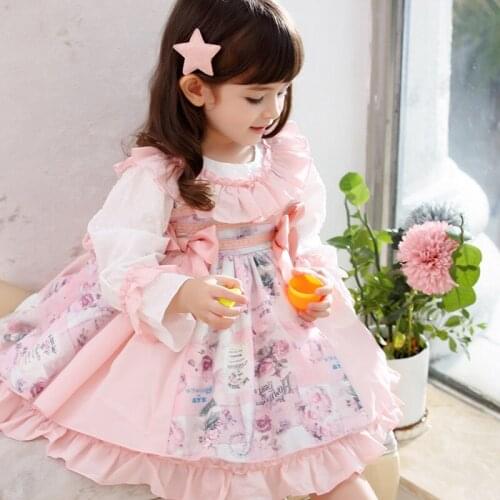 Tutu Boutique 2020 Autumn New Girl Baby Dress Lolita Style Princess Dress Spanish Retro Dresses Children Clothing