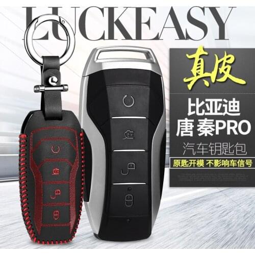 LUCKEASY For BYD Tang DM 2018 Car Key bag case wallet holder key cover