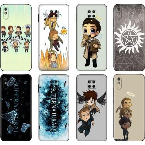 Black tpu Case For Xiaomi Redmi 7A 8 8A 9 9A 9C Case Redmi Note 8T 8 Pro T Note 9 9S 9 Pro Case cool Supernatural tv logo