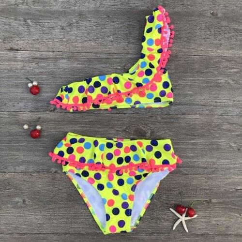 Kids Swimsuit Girl Bikinis Set Children Swimwear Baby Ruffled Biquini Infantil Girls 2pcs Swimsuit Kids Beach Wear Bathing Suits