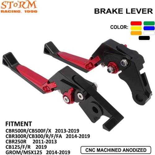 For HONDA CBR500R 500F 300R 300 CBR 250R 125 125F CROM MSX125 CNC Motorcycle Folding Extendable Brake Clutch Levers 2011-2019