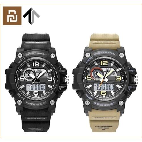 Youpin TwentySeventeen Dual Display Electronic Watch Multi-function Calendar Countdown 50ATM Waterproof Sport Digital Watch