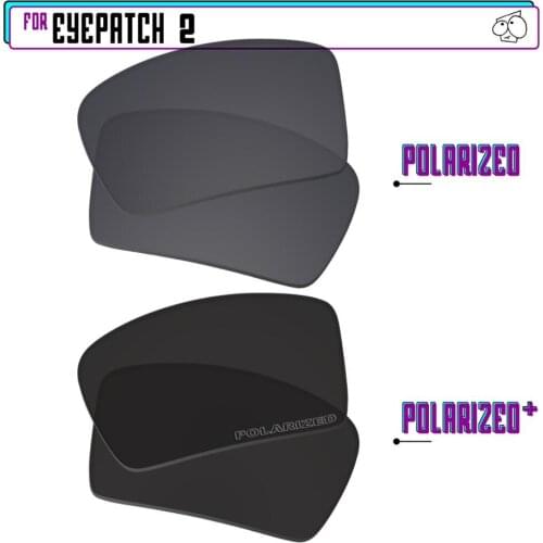 EZReplace Polarized Replacement Lenses for - Oakley Eyepatch 2 Sunglasses - BlackP Plus-BlackIRP