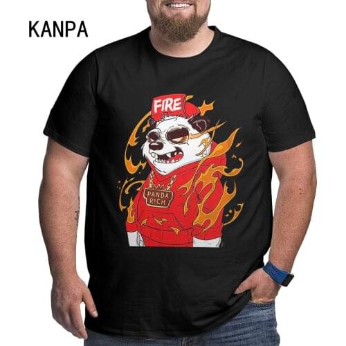 2021 Hip Hop Tees T-Shirt Chinese Style Panda Harajuku Loose Men T Shirt Casual Summer New Oversized Male Punk Clothes 6xl 5xl