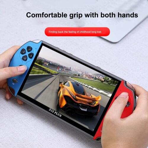 X12 Plus 7inch Video Game Console Built-in 1000 Games 16GB Handheld Double Joystick Game Controller Support AV Output TF Card