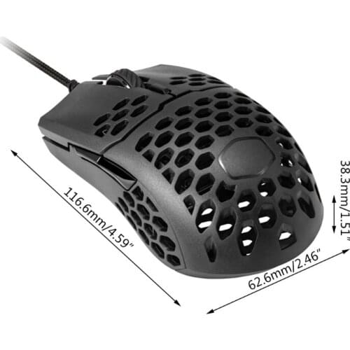 MM710 Gaming Mouse Pixart PMW 3389 16000 DPI Optical Sensor Hollow Shell Wired Drop shipping