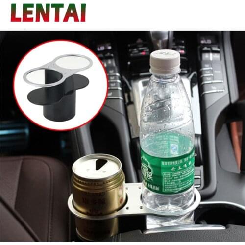 LENTAI 1Set Auto Car Double water cup holder For Mini Cooper Volkswagen VW Polo Passat Golf 4 5 6 Touareg Bora Tiguan