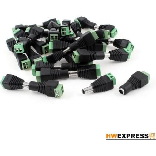 HWEXPRESS Hot 40 Pcs DC Power Cable Female Male Plug Connector for CCTV Camera