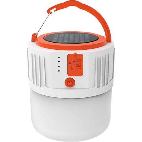 Multifunctional USB rechargeable Camping Lantern Portable Solar Panel Hand Lamp Waterproof LED Camping Light Tent Lamp