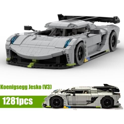Koenigsegg Jesko (V3) Racing Car Model Kit Buildmoc Fit MOC-45079 Building Blocks Toys for Kids Education Bricks Children Gifts