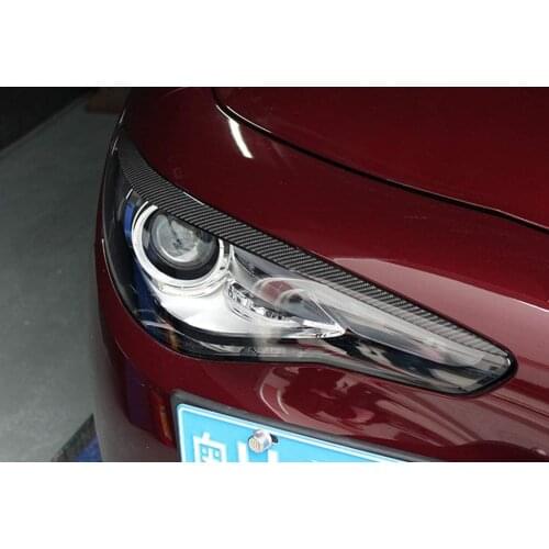 Carbon Fiber Headlight Cover Eyelid Eyebrow for 2016-2019 ALFA Romeo Giulia