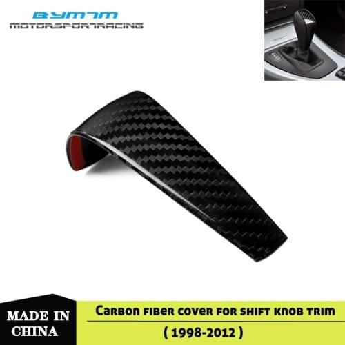 Real carbon fiber Shift Knob Trim cover For BMW E87 E88 E82 E90 E91 E92 E93