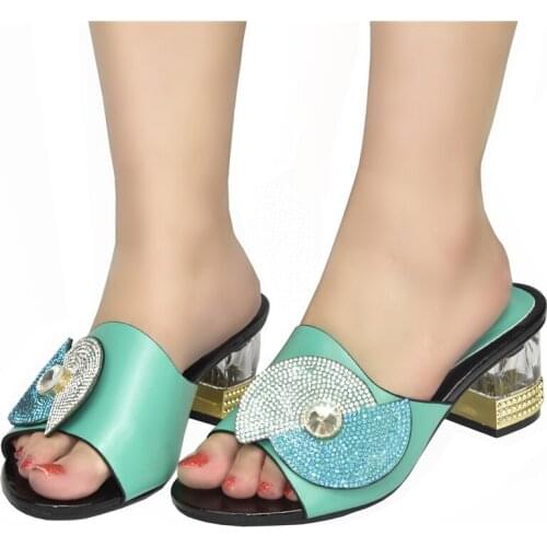 New Arrival Italian Elegant Women Wedding Shoes Decorated with Rhinestone Open Toe Pumps Shoe for Women Clear Heels Pump Heels