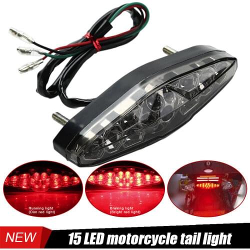 New Universal Motorcycle Rear Tail Lights LED Braking Stop Running Tail Light For Motorcycle ATV Dirt Bike Moto Accessories 12V