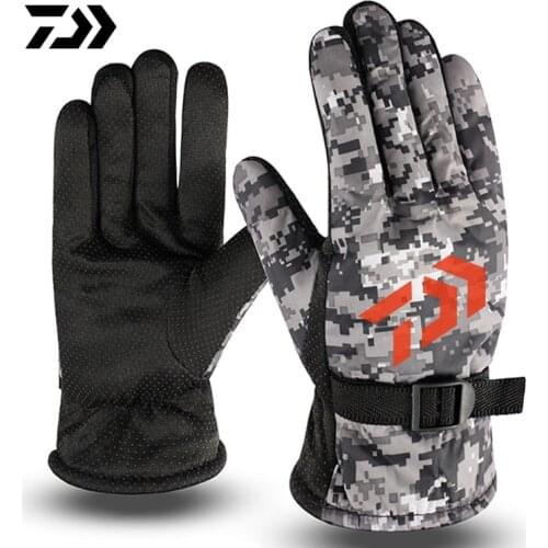 Daiwa High Quality Winter Fishing Gloves Full Fingers Outdoor Sport DAIWA Fishing Clothes Waterproof DAWA Fishing Clothing