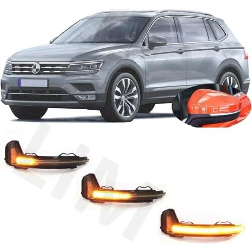 Dynamic LED Blinker Side Mirror Indicator Turn Light Signal for Volkswagen vw Tiguan Allspace BW2 2017 2018 2019 Car Accessories