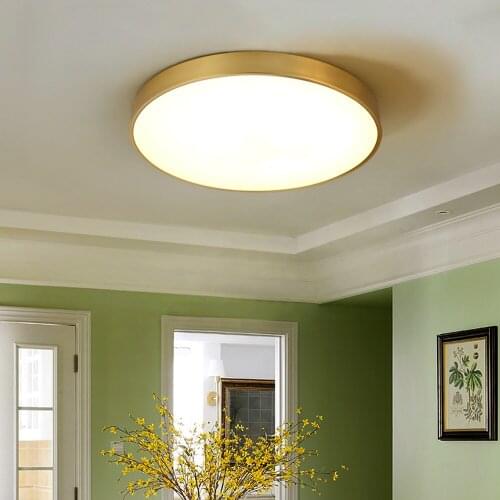 Simple LED Ceiling Lamp Decorative LED Ceiling Lamps for Living Room Bedroom Interior Lighting Gold Dimmable Ceiling Lights
