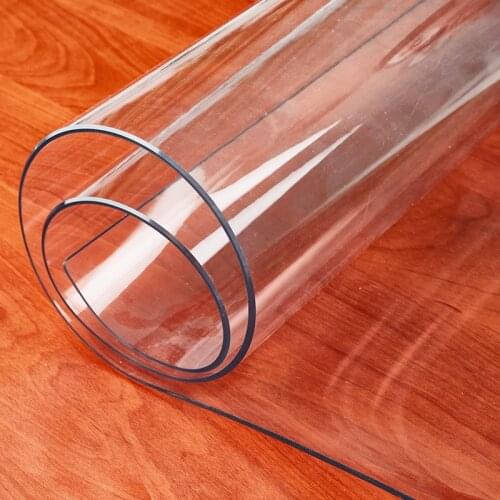 Transparent Tablecloth TPU Material Eco-Friendly Tablecloth No Smell No Creases Heat Resistance and No Shrinkage Tablecloth