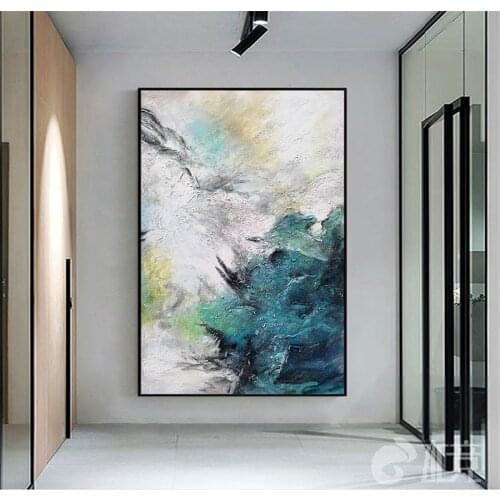 Handpainted Nordic Abstract Painting Large Oil Painting Scandinavian Landscape Texture Art For Living Room Home Wall Decor mural