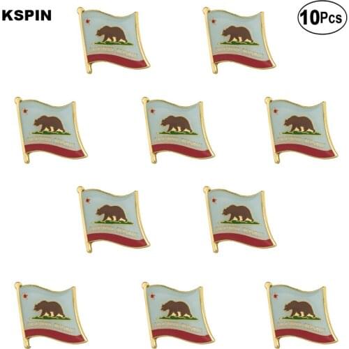 U.S.A California Lapel Pin Flag badge Brooch Pins Badges 10Pcs a Lot