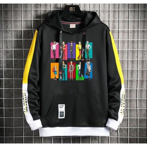 Anime Hakata Tonkotsu Ramens Hoodie teenagers Popular Harajuku Hoodeds Pullover Streetwear Casual Fake Two-Piece jacket coat