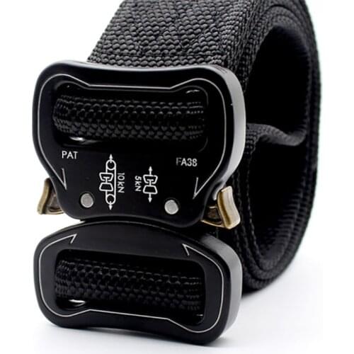 38mm Mens Multi-purpose Belt Buckle high-strength Tensile Tactical quick release Buckle nylon Belt Accessory
