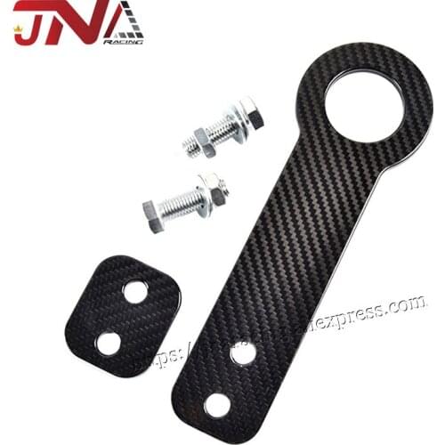 Universal Auto Front Bumper Trailer Hook for JDM Racing Car Towing Tools Real Carbon Fiber Tow Hook