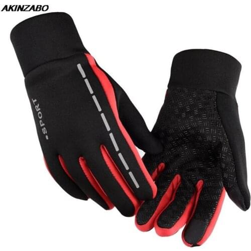 Cycling Thermal Winter Gloves Women Mens Fleece Windproof Touch Screen Outdoor Reflective Ski Motorcycle Bike Bicycle Gloves
