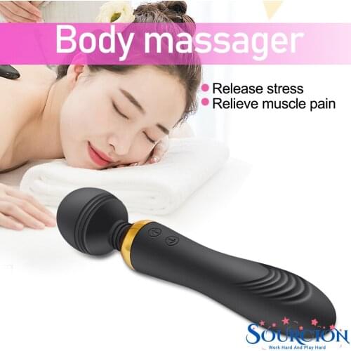 SourcionC Magic Wand Vibrator Big Heads AV Body Massager G Spot Clitoris Stimulator Adult Sex Toys for Woman Female Masturbator